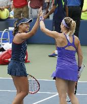 Hibino-Gibbs pair win women's doubles 2nd-round match at U.S. Open