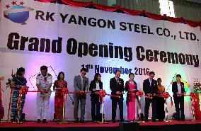 Japanese firm opens steel factory in Myanmar's Yangon