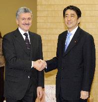 Italy's D'Alema talks with Prime Minister Abe
