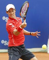 Japan's Nishikori plays at Barcelona open's semifinals