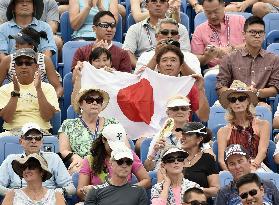 Nishikori crashes out in first round of U.S. Open