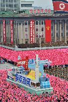 N. Korea's Kim Jong Un appears at huge loyalty parade in Pyongyang