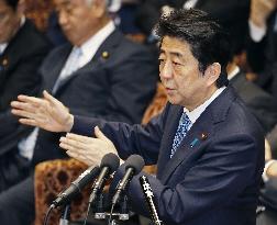 PM Abe attends lower house budget panel