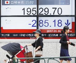 Tokyo stocks drop on U.S. political uncertainty