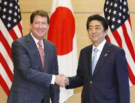 New U.S. envoy, Abe vow to fortify alliance amid N. Korea threat