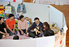 S. Korean president speaks to disaster victims in Fukushima