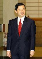 Crown Prince Naruhito leaves for Brunei without princess
