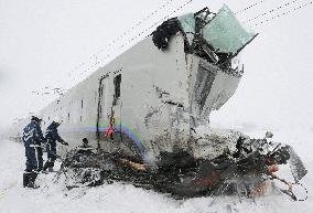 Train collides with dump truck in Hokkaido