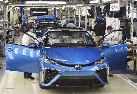 Toyota launches full-fledged production of Mirai fuel-cell vehicle