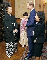 Britain's Prince William meets kabuki actor Nakamura Shido