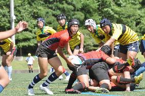 High school rugby players take part in Gose rugby festival