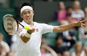 Nishikori advances to Wimbledon 3rd round