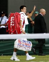 Japan's Nishikori advances to 4th round at Wimbledon