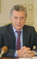 Argentine president meets with Japan press