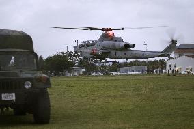 U.S. military helicopter in Okinawa