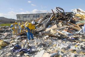 Work begins to clear rubble after deadly tornado in Saroma