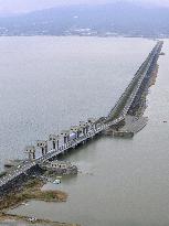 Isahaya Bay dike in Nagasaki Pref.