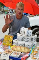 Souvenirs sold at Independence Square in Kiev