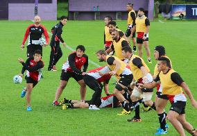 Japan's rugby team begins training for World Cup in England