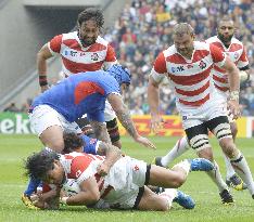 Japan vs. Samoa in Rugby World Cup