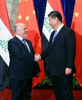 Iraqi Prime Minster Abadi meets with Chinese Pres. Xi Jinping