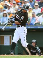 Ichiro gets RBI single in Marlins' loss