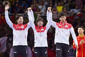 Olympics: Japan wins men's table tennis team silver
