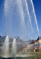 Fire drill held at Horyuji Temple