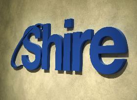 Drugmaker Shire's logo in Tokyo