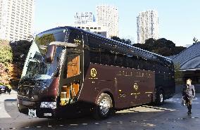 Luxury tour bus in Japan