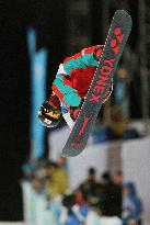 Aono finishes 9th in snowboard men's halfpipe