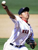 Red Sox right-hander Matsuzaka in minor league game