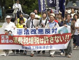 May Day protesters urge halt to proposed constitutional revision