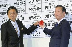 DPJ leaders celebrate general election victory