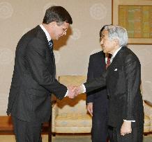 Dutch Prime Minister Balkenende talks with Emperor Akihito