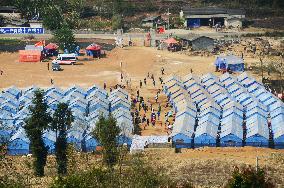 Chinese camp for refugees from Myanmar