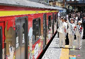 Tsunami-hit local train line resumes full operation in north Japan