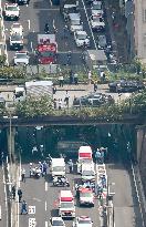 Over a dozen injured in expressway accident in Tokyo