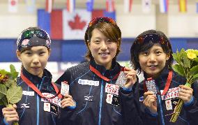 Japan 2nd in women's team pursuit at world cup speed skating