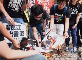 Pro-democracy protesters in Hong Kong