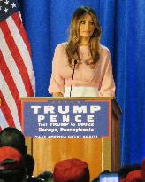 Melania Trump makes speech to defend husband