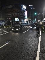 Road reopened after huge sinkhole in Fukuoka is filled with soil