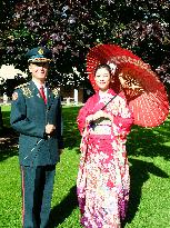 Japan's GSDF marching band takes part in Edinburgh Military Tatoo