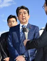 Abe leaves for India for talks with Modi, new railway event