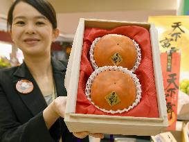 Pair of persimmons fetch 540,000 yen at auction