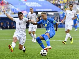 Football: Costa Rica vs. Brazil at World Cup