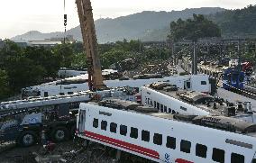 Railway service partially resumed after accident in Taiwan