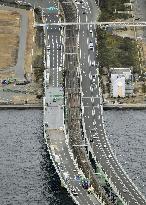 Access bridge to Kansai airport