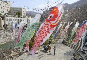 Carp banners in Sapporo mark boys' day