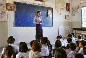 Cambodia's primary school grateful to late Japanese benefactor